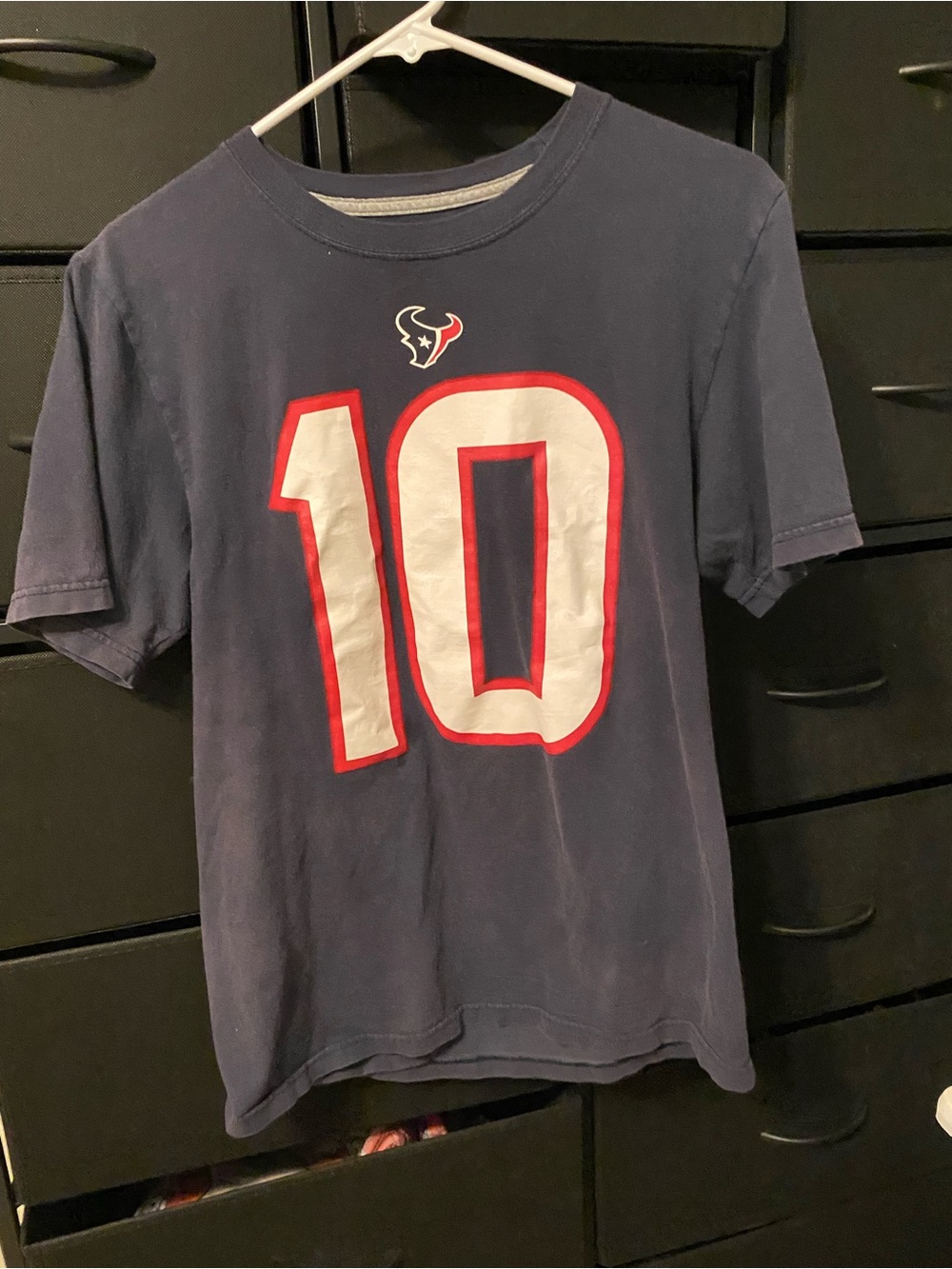 NFL Navy Blue Kids Texans Tee with Hopkins Number 10
